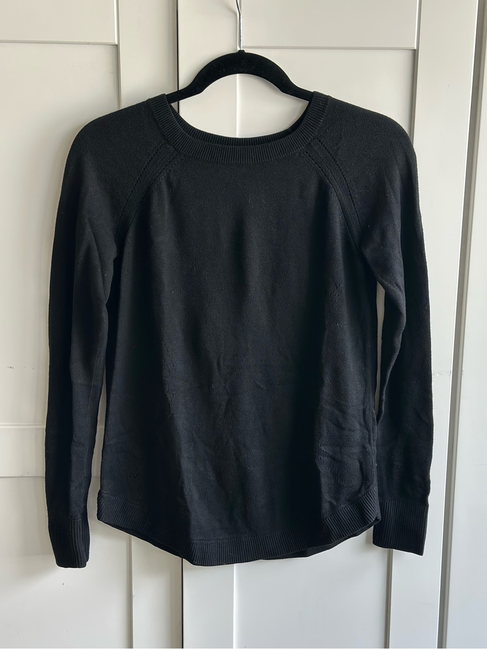 Lululemon Open Mind Sweater Black Size 4 Cutout Back
